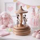 Wind-up ballerina carousel music box