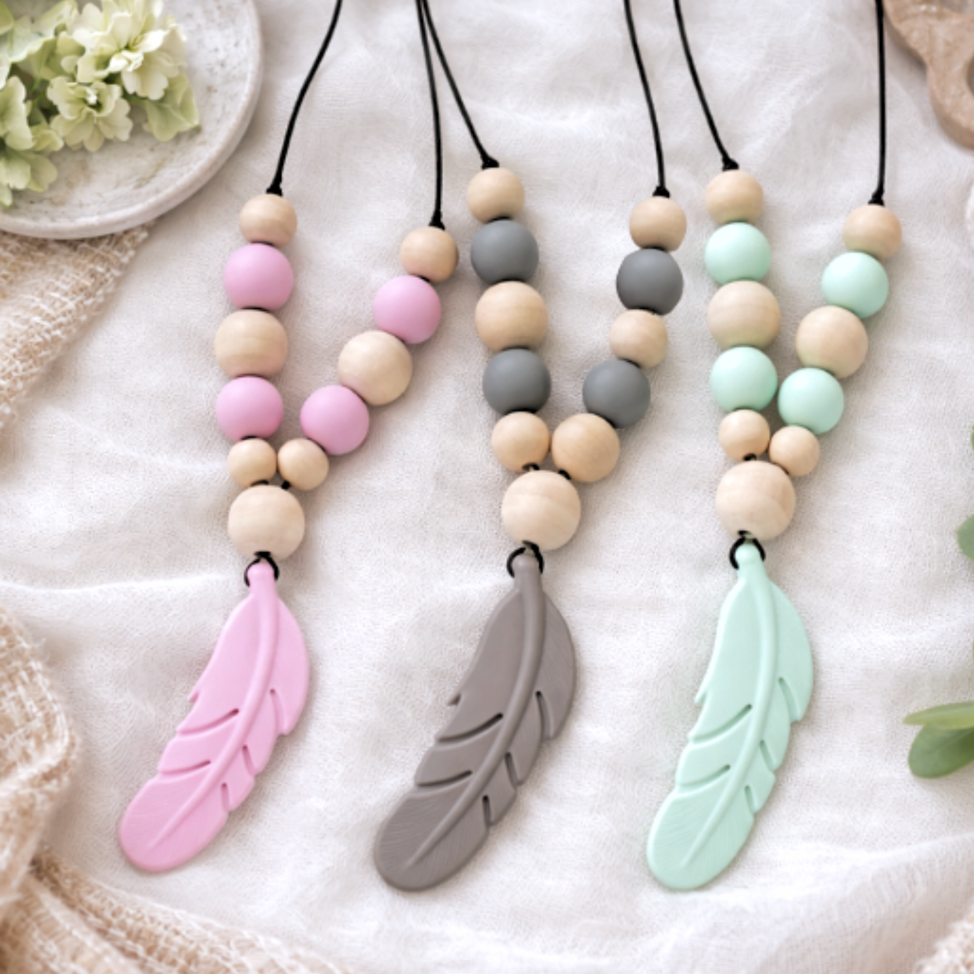 Mum and baby teething / nursing necklace