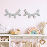 3D Wooden Eyelash Wall Decals | Removable Nursery & Kids Room Wall Stickers