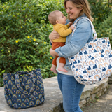 Bohemia Tote Bag / Nappy Bag – Large Waterproof Multi-Purpose Carryall (50cm x 35cm)