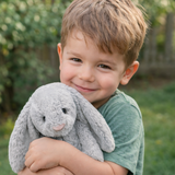 Large Plush Cuddle Bunny Soft Toy GREY – Timeless Baby Comforter & Keepsake (45cm)