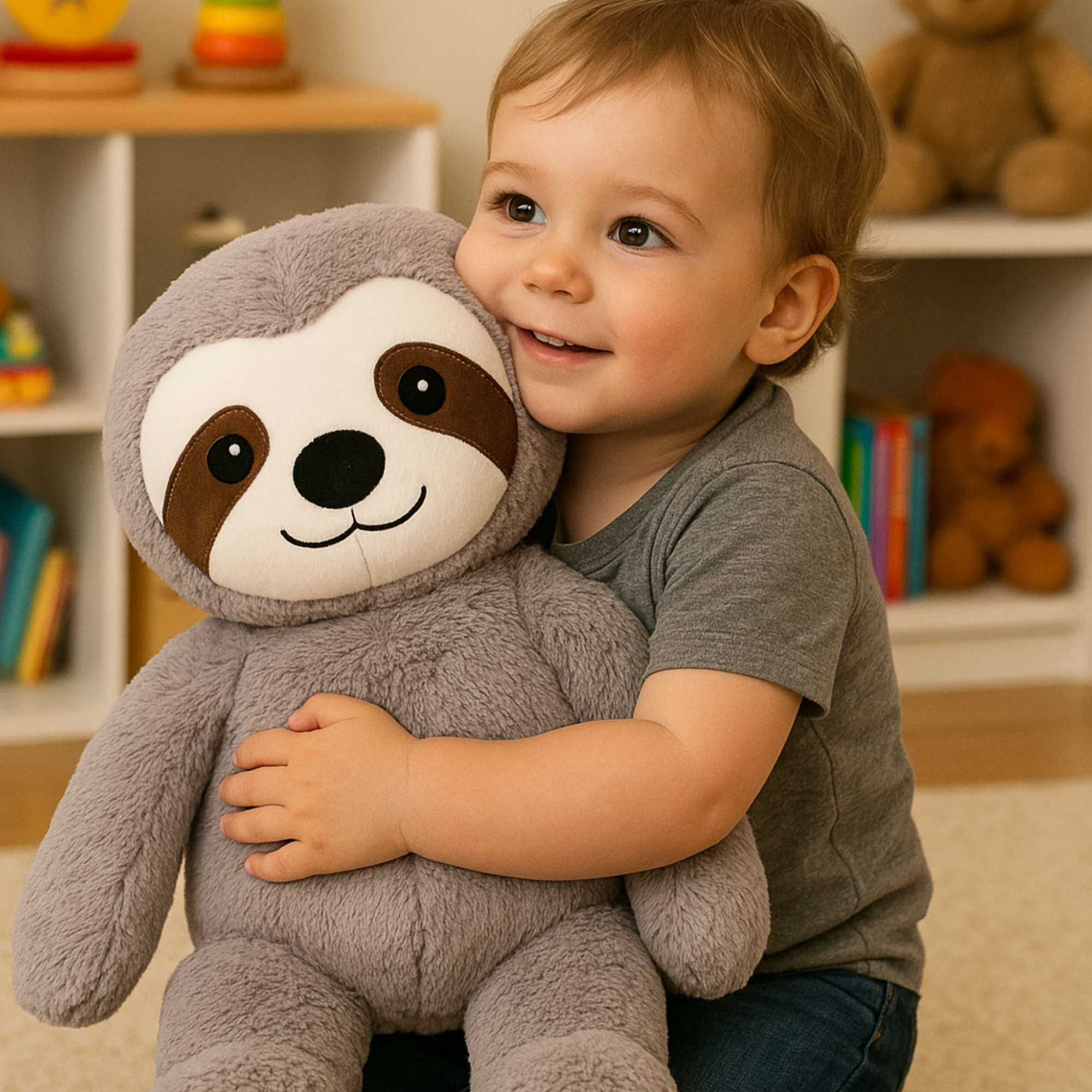 Weighted sloth sensory toy Luna 45cm Milo 20cm calming plush deep pressure therapy autism anxiety ADHD