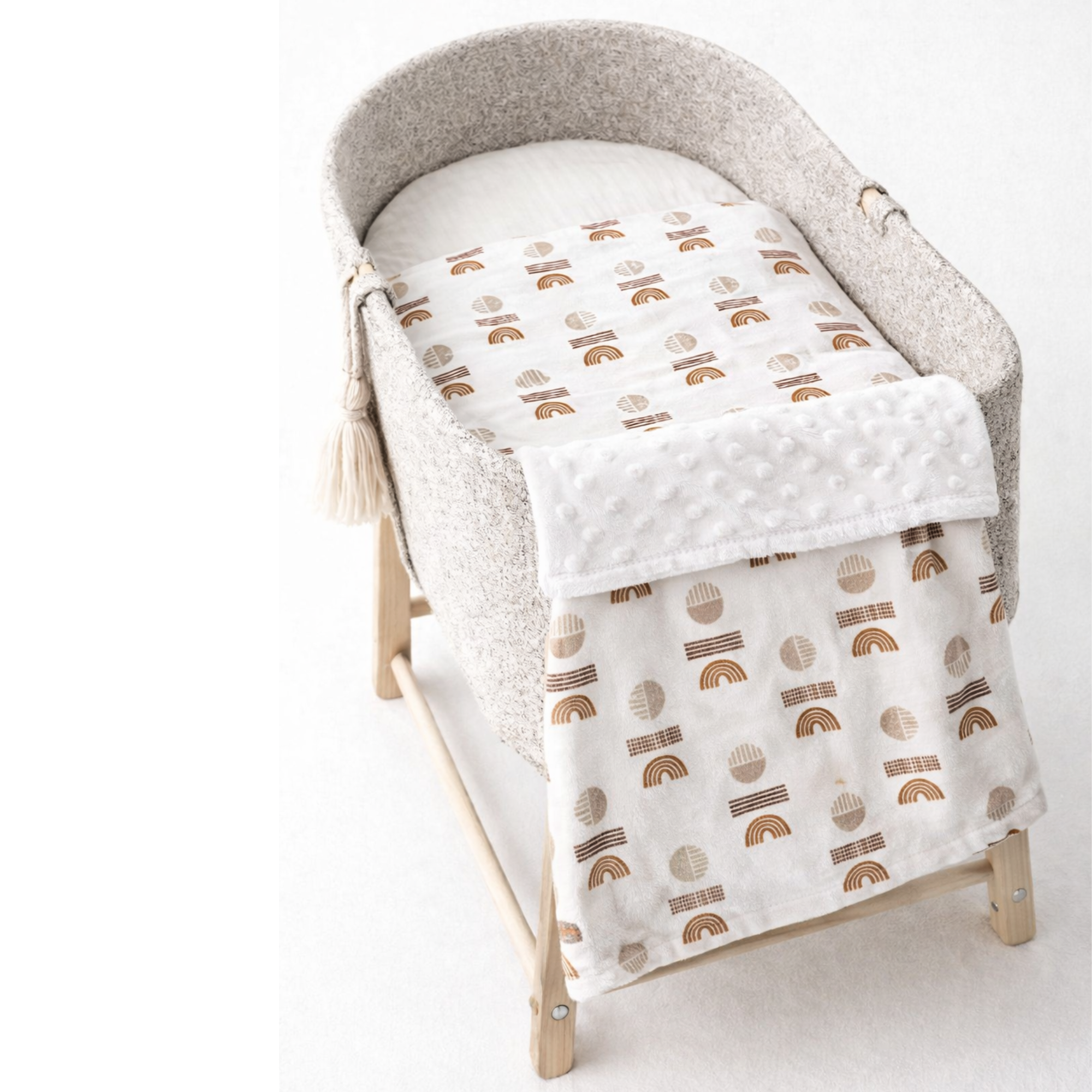 Newborn bassinet bedding set NORDIC RUST