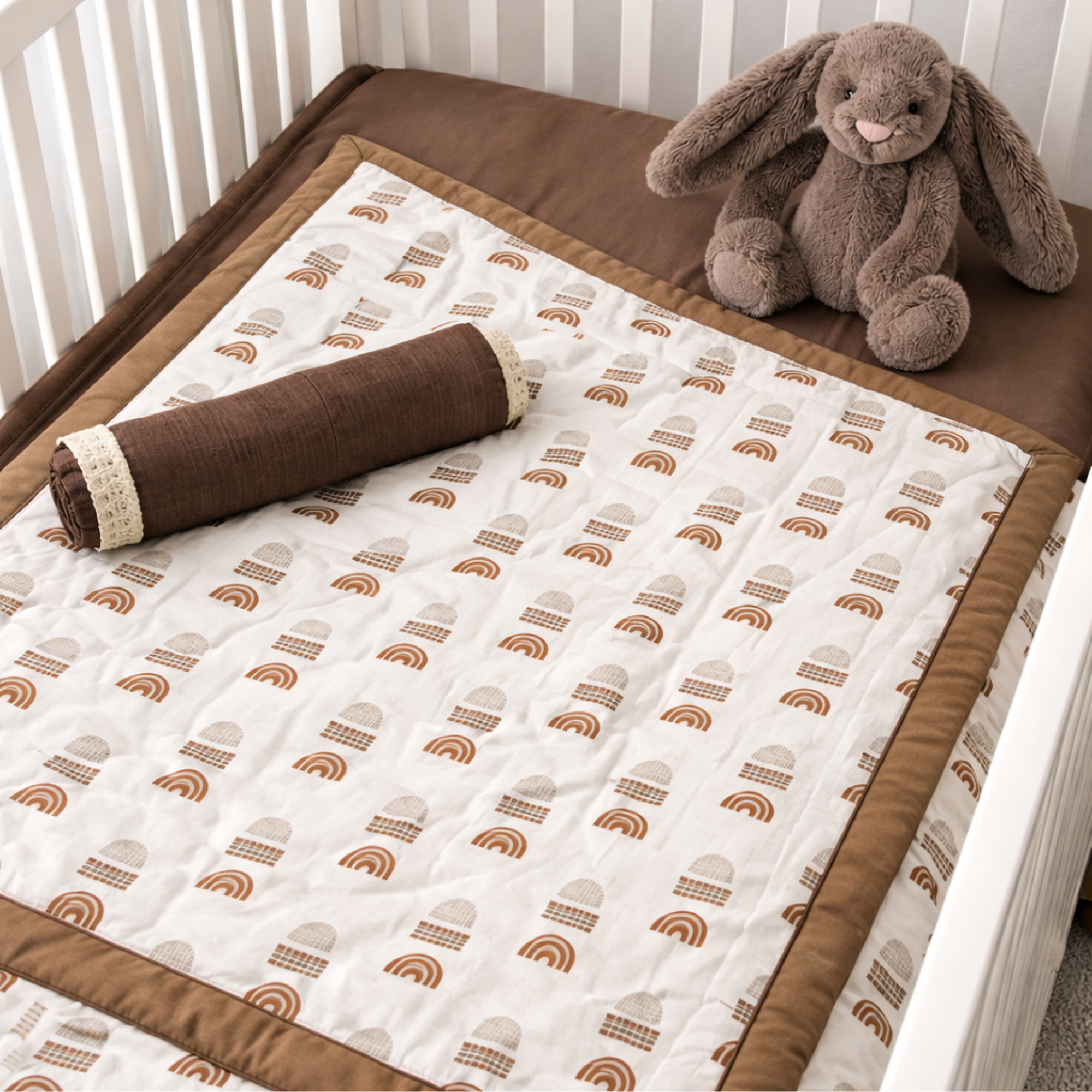 Newborn bassinet bedding set NORDIC RUST
