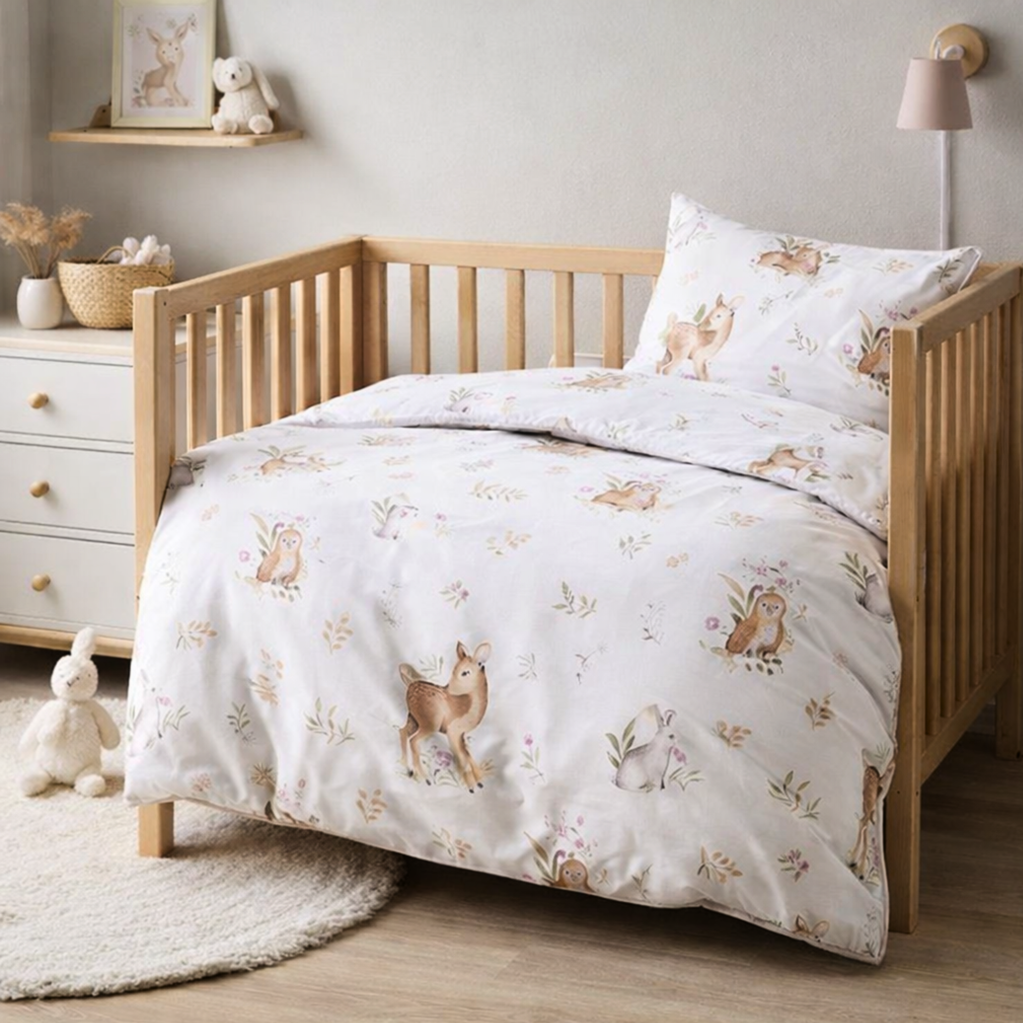 Aus Made Cot or Toddler bedding set FOREST WHISPER