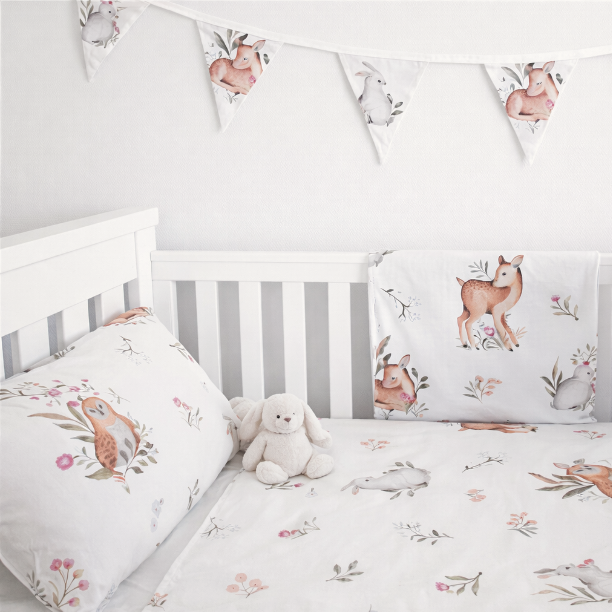 Aus Made Cot or Toddler bedding set FOREST WHISPER