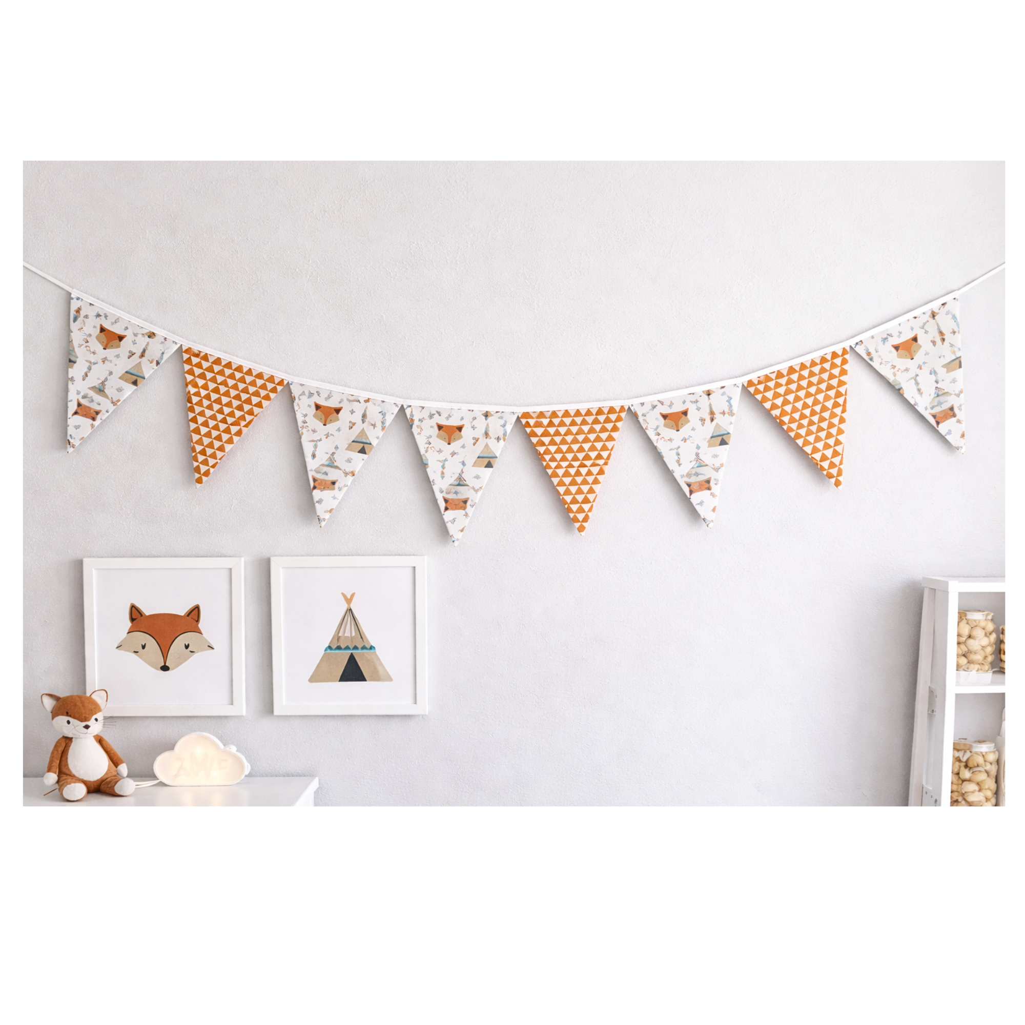 Double sided cot or toddler bedding set WOODLAND WANDERER