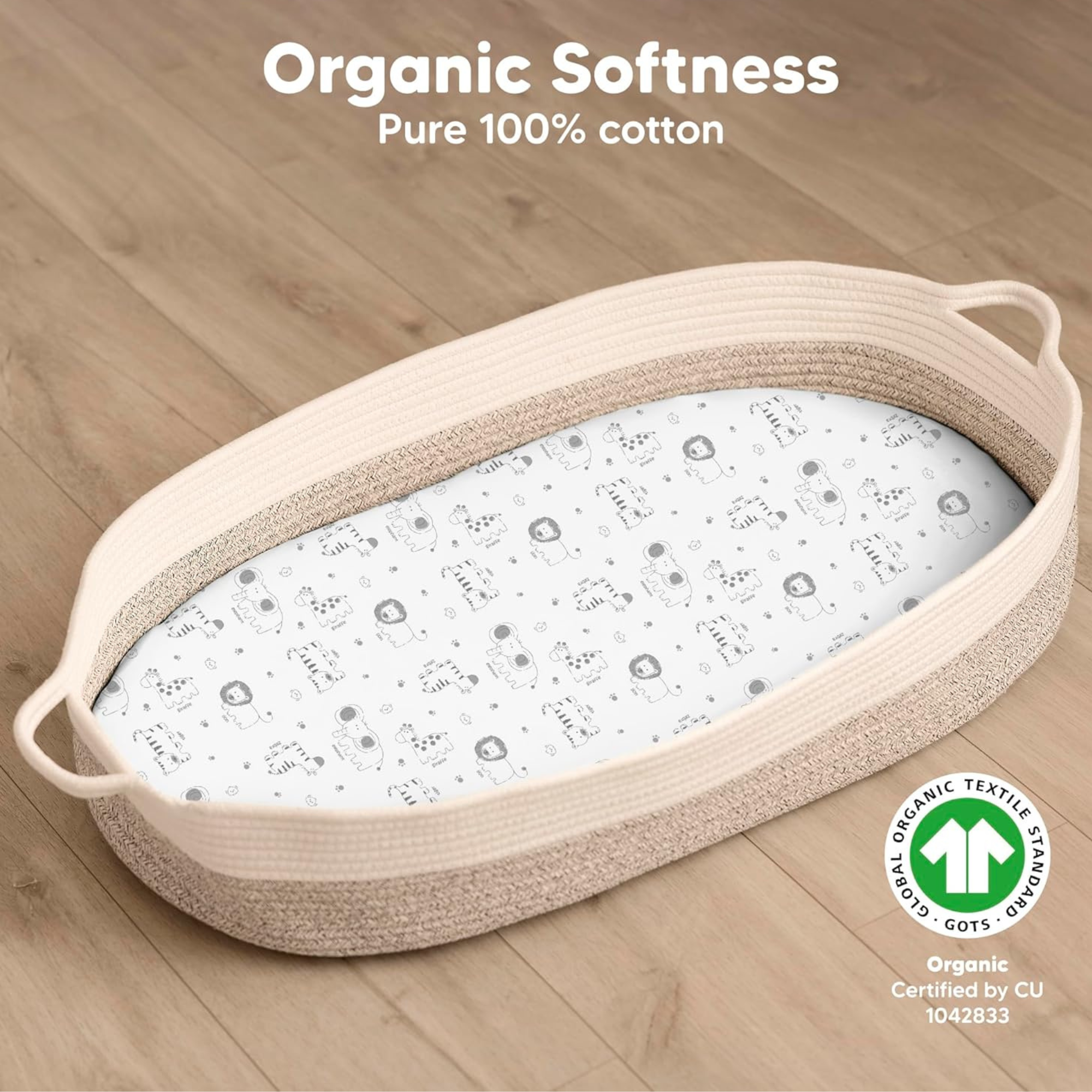 Cotton rope baby change basket