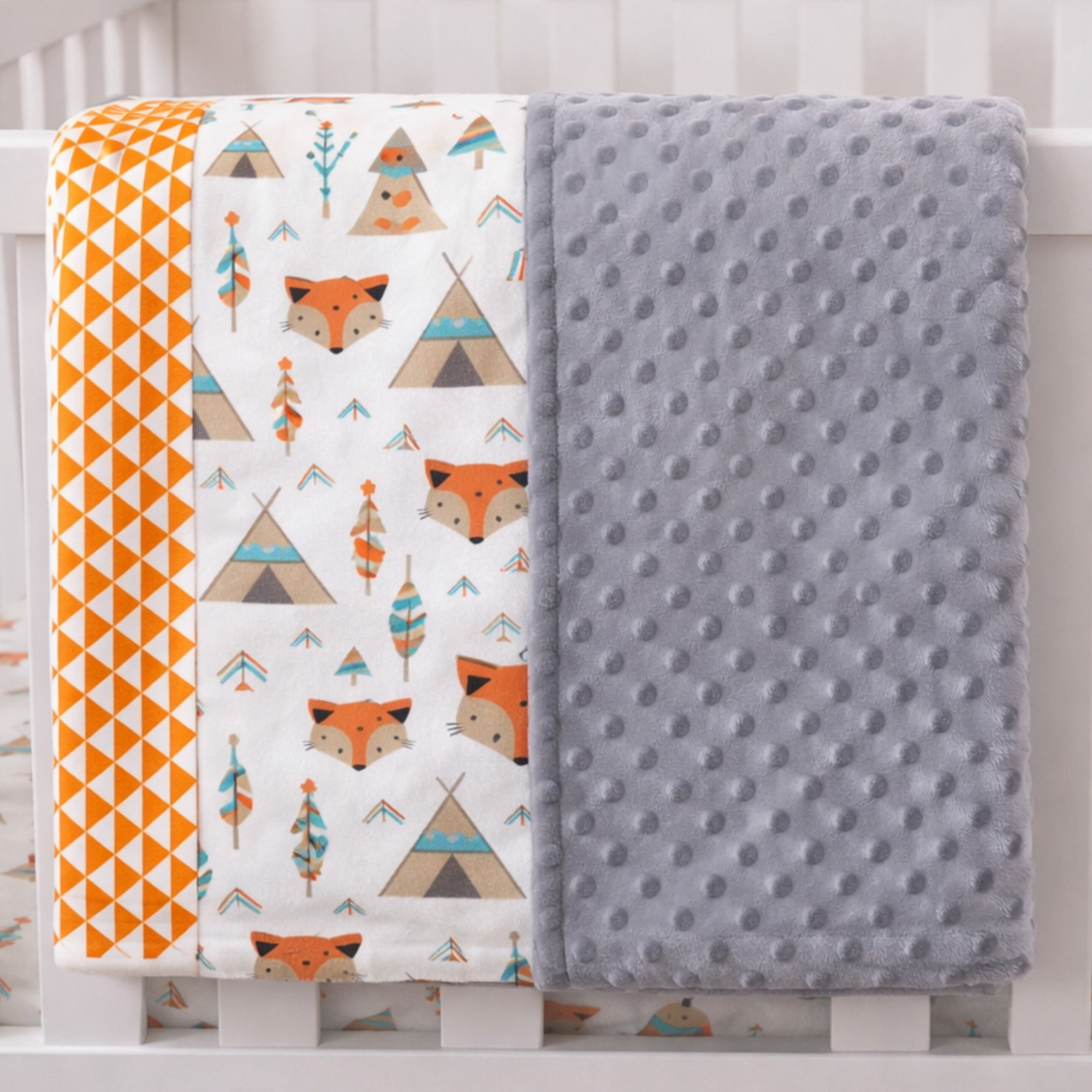 Woodland minky blanket twin pack AUS MADE
