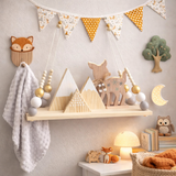 Decorative hanging wall shelf