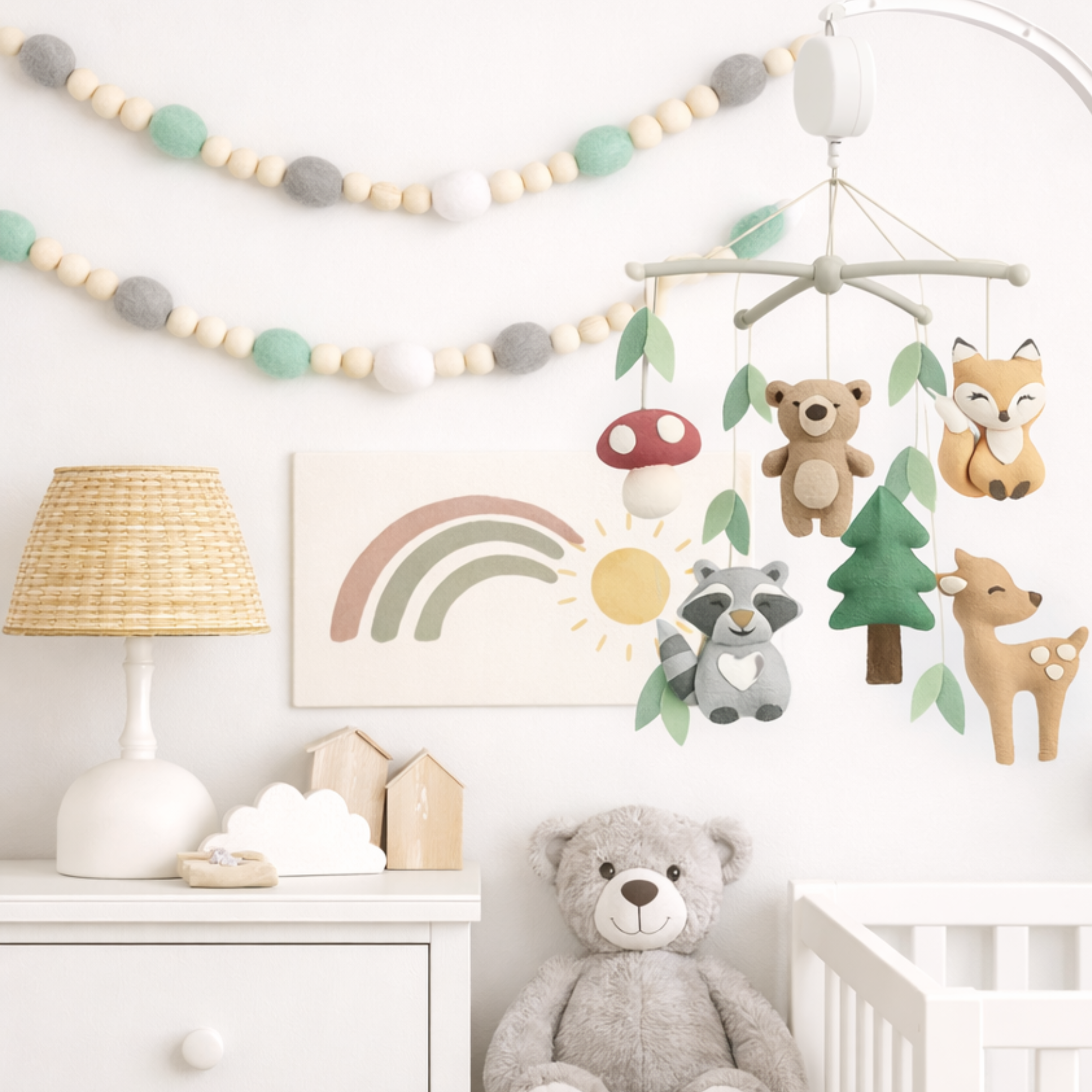 Cot mobile - Woodland Friends