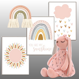 Rosy Rainbow baby gift bundle