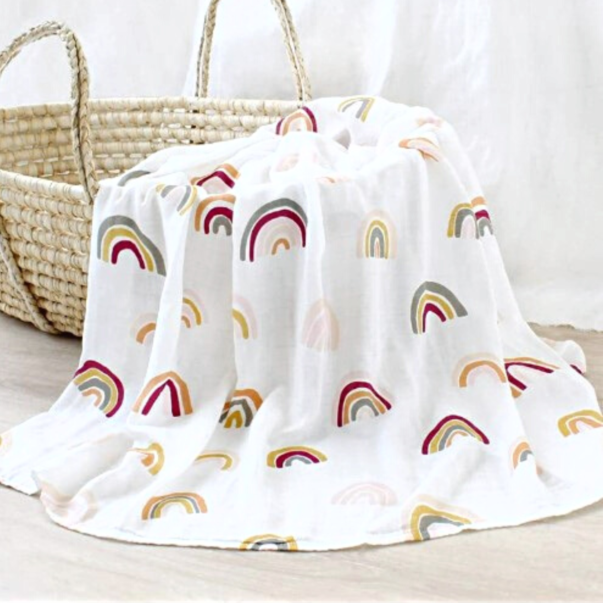 Muslin swaddle wraps / bassinet sheets (twin pack)