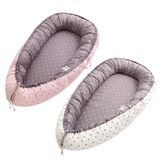Baby nest bed - portable loungers in pink or cream (double sided)