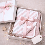 Hand sewn pram blanket SWEET PINK