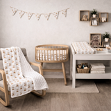 Newborn bassinet bedding set NORDIC RUST