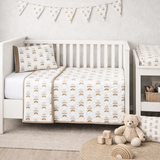 Cot or toddler bedding set NORDIC RUST