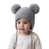 Teddy pom pom beanie