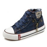 Toddler denim high top shoes
