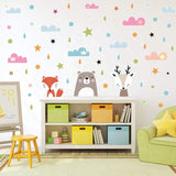 Nursery wall decals stickers -  Fawn and Friends