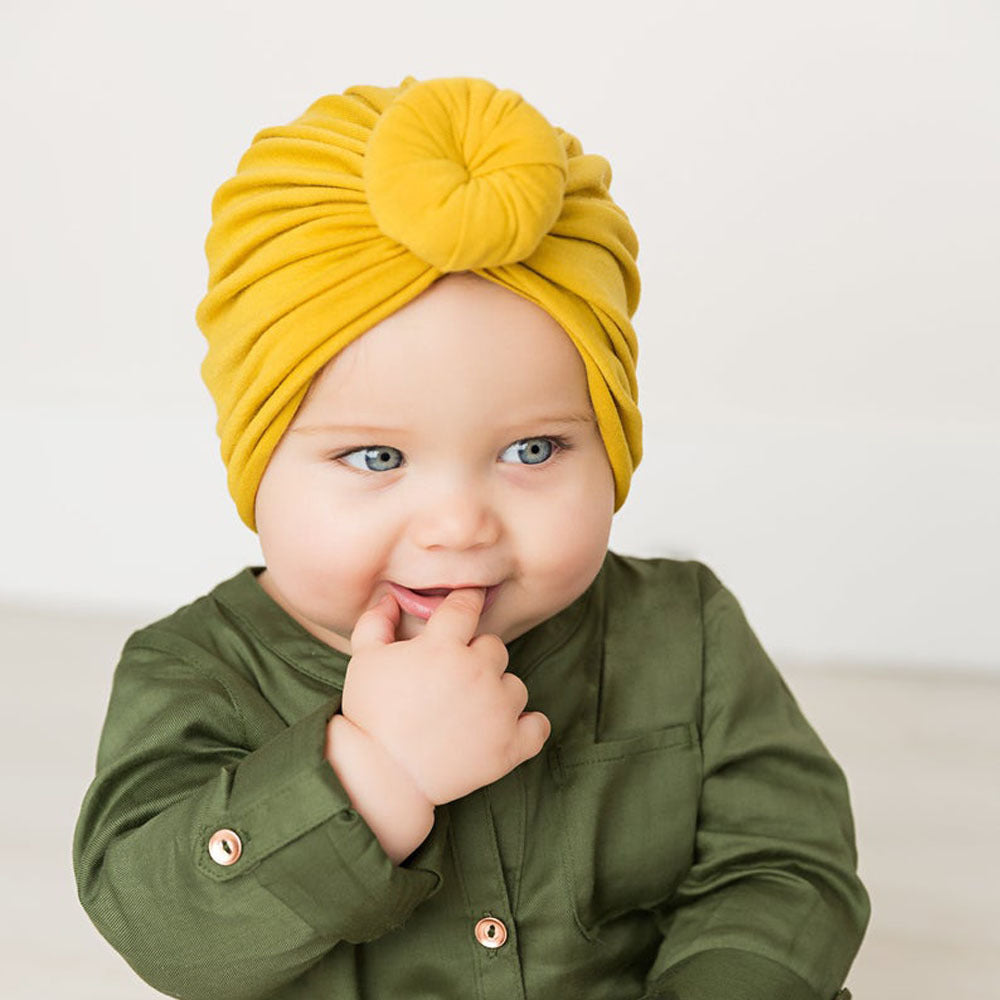 Donut knot baby turban hats