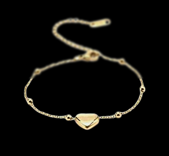 Babies/childrens heart bracelet 18K gold plated