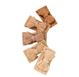 Top Knot Baby Headbands – 5 Pack | Soft Cotton & Polyester | Newborn to Toddler