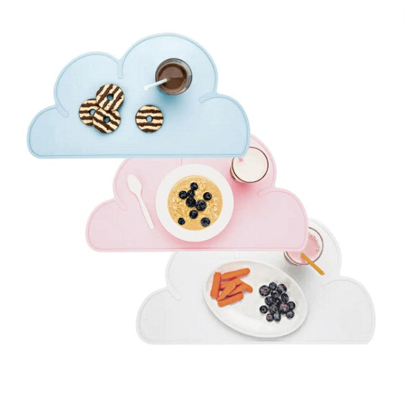 Cloud shaped non slip silicone kids placemat