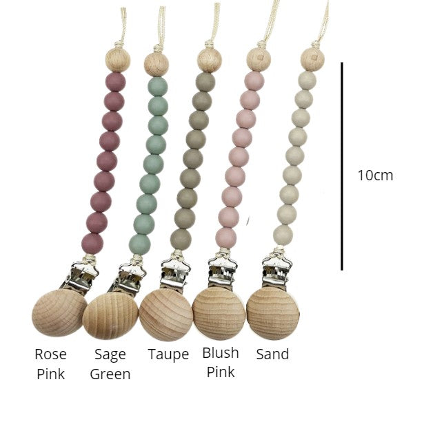 Silicone bead dummy clips / dummy chains