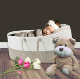 Boho moses basket (baby lounger, change basket) + deluxe mattress