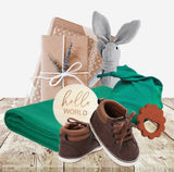 Jersey gift box - 6 piece baby gift set EMERALD GREEN