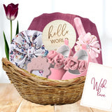 Snuggle bug newborn baby gift box - 6 piece muslin set ROSEY