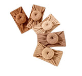 Donut knot textured baby headbands in earthy tones (5 pack)