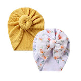 Twin pack baby turban hats - BLOOM
