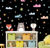 Nursery wall decals stickers -  Fawn and Friends