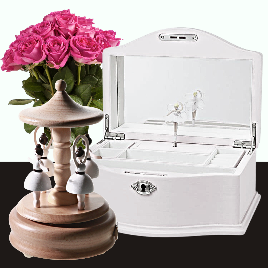 Ballerina music box with key deals
